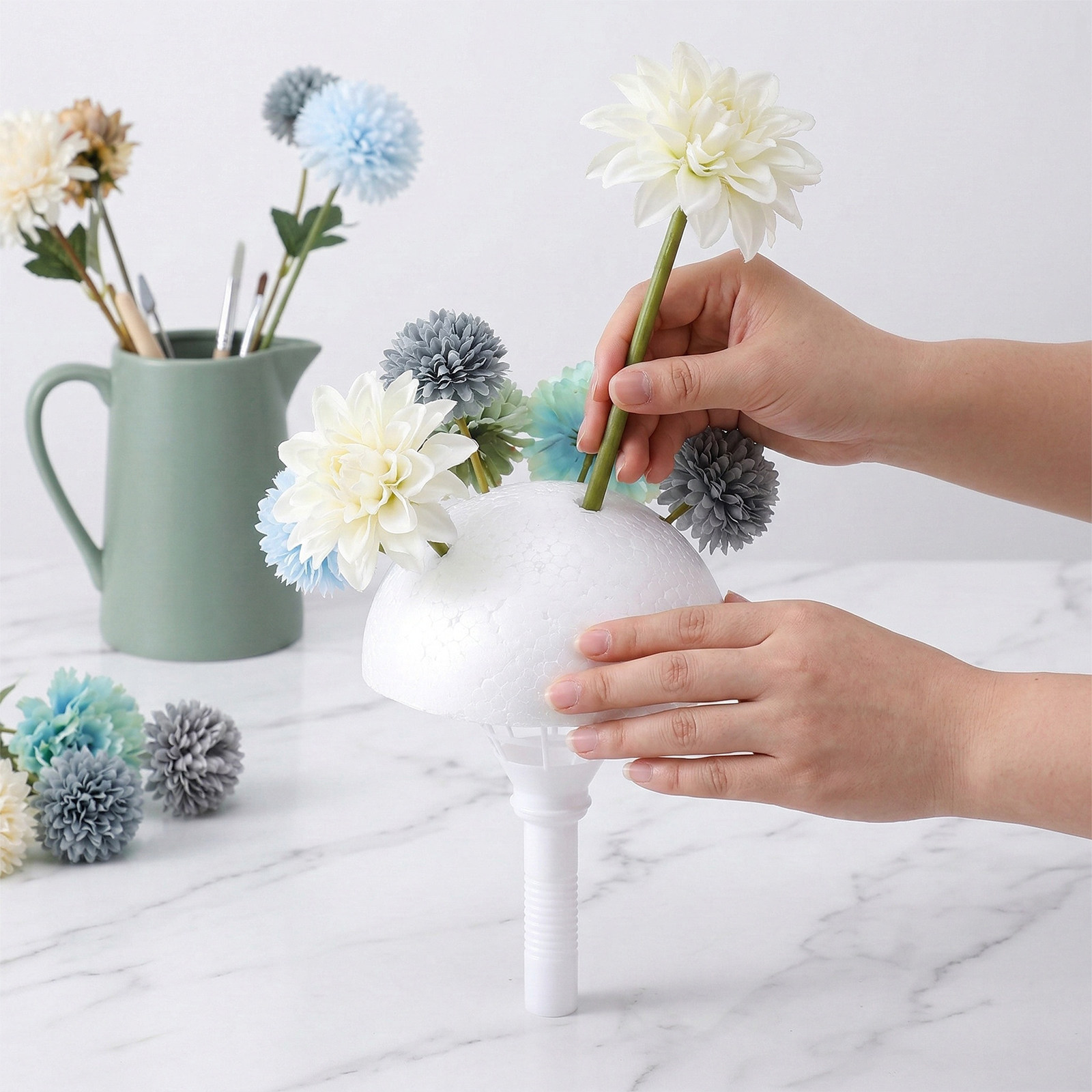 Bouquet Holder Foam - 2Sets Wedding Foam Bouquet Holders Bride