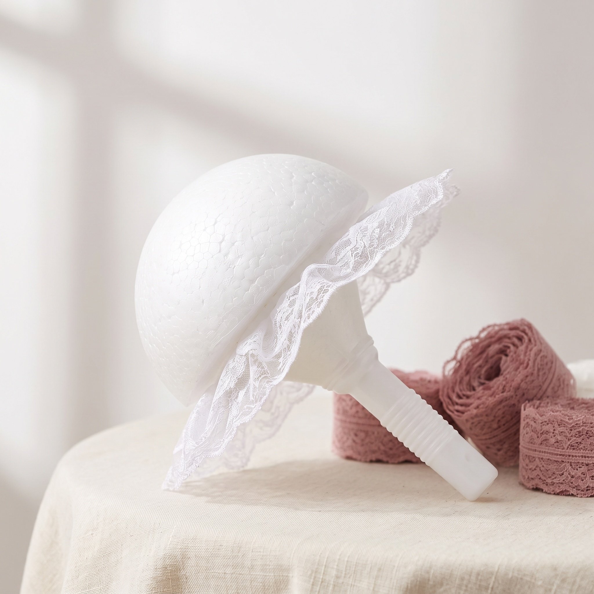 Bouquet Holder Foam - 1Set Bridal Bouquet Handle and Lace