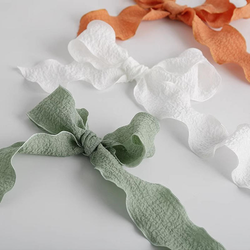 Ribbon Organza Roll - 4CM 9 Meters/Roll Wrinkled Lace Edge