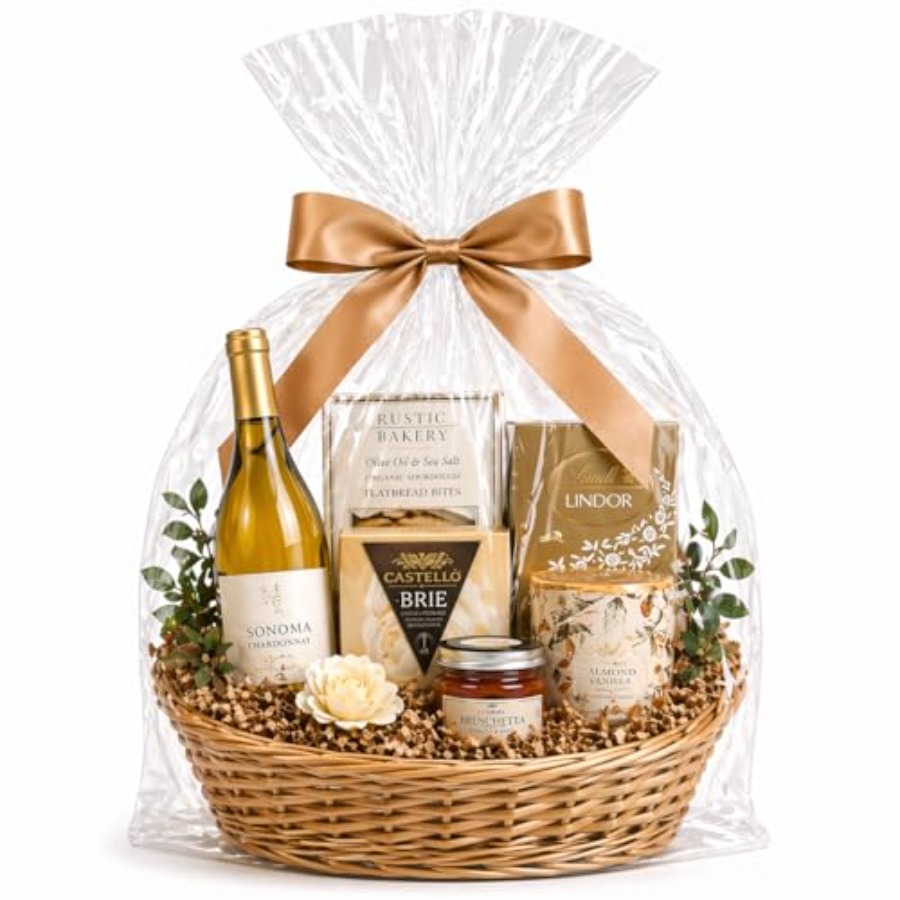 Cellophane Wrap Clear - Cellophane Bags for Gift Baskets 24x30
