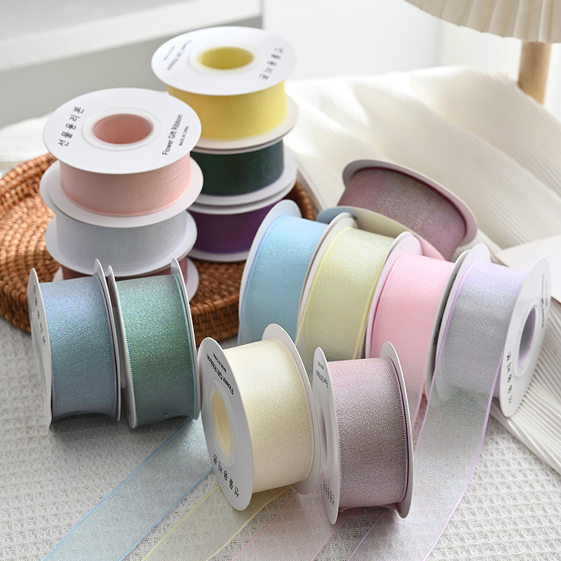 Ribbon Organza Roll - 10Yards Roll 4CM Colorful Organza Ribbon