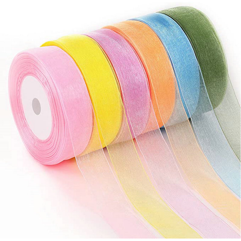 Ribbon Organza Roll - 50 Yards/Roll Organza Ribbon Wholesale Gift