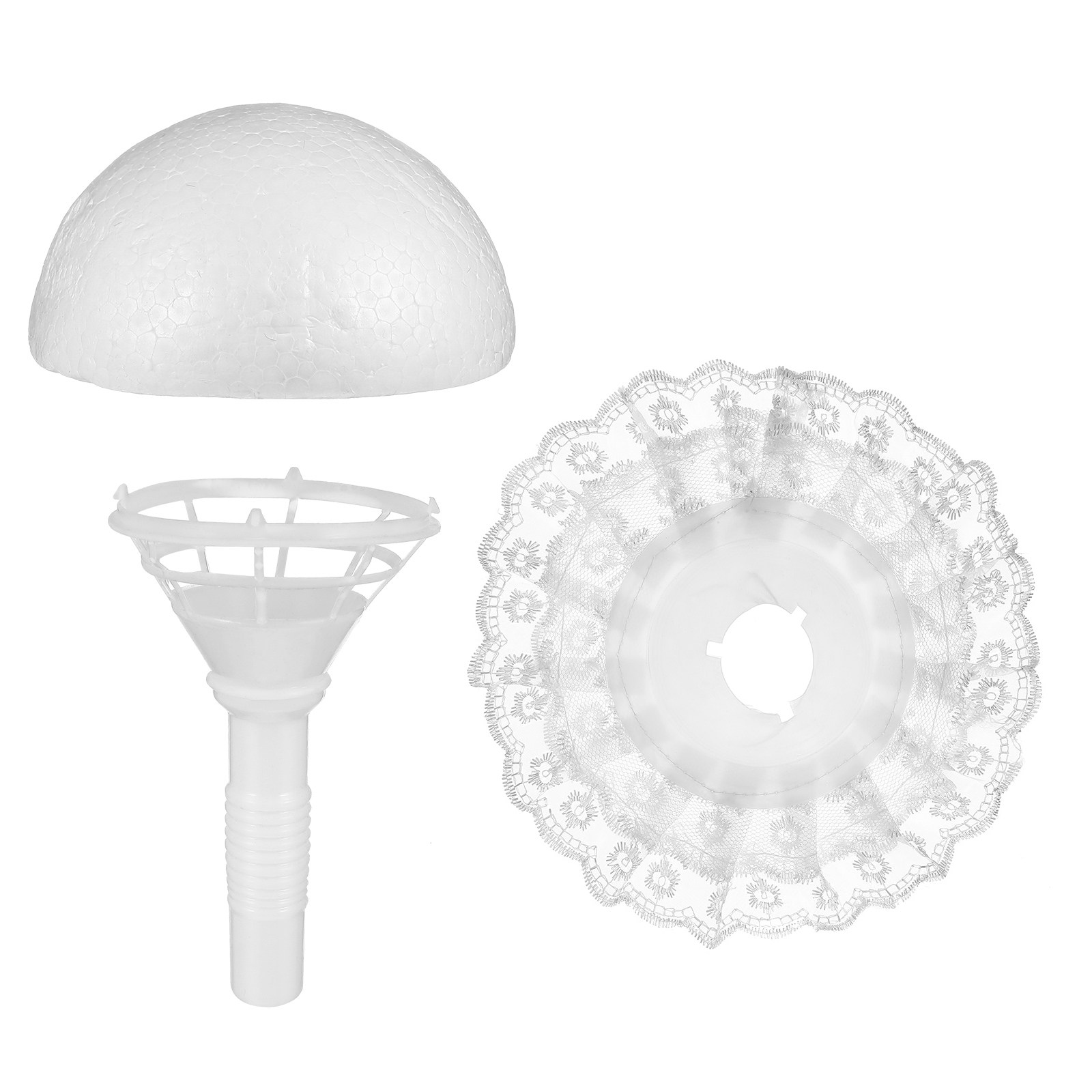 1Set Lace-Trimmed Foam Bouquet - огляд і ціна Bouquet Holder Foam