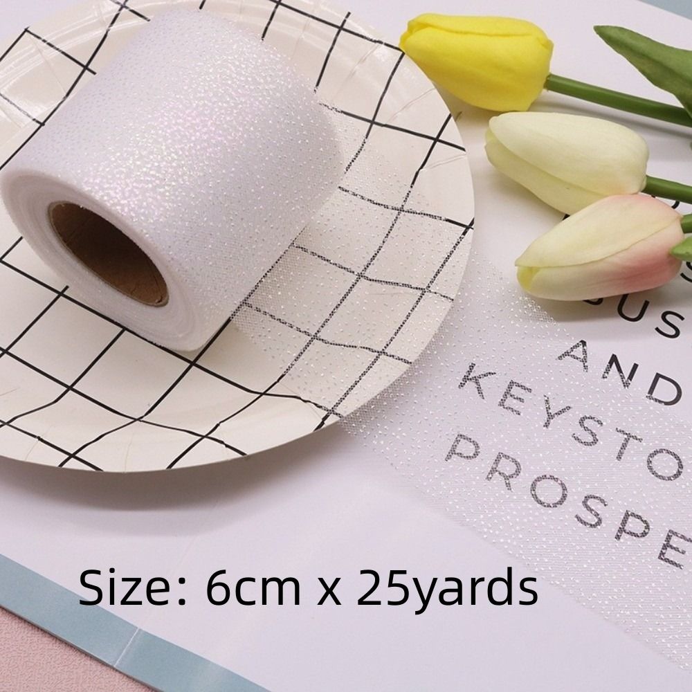 6CM 25Yards Crystal Sequin Rib - огляд і ціна Ribbon Organza Roll