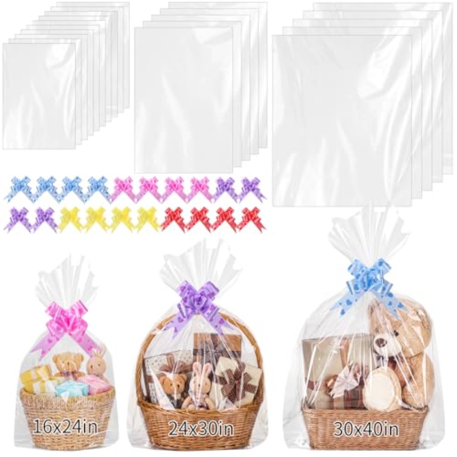 20 PCS Large Cellophane Bags 3 - огляд і ціна Cellophane Wrap Clear