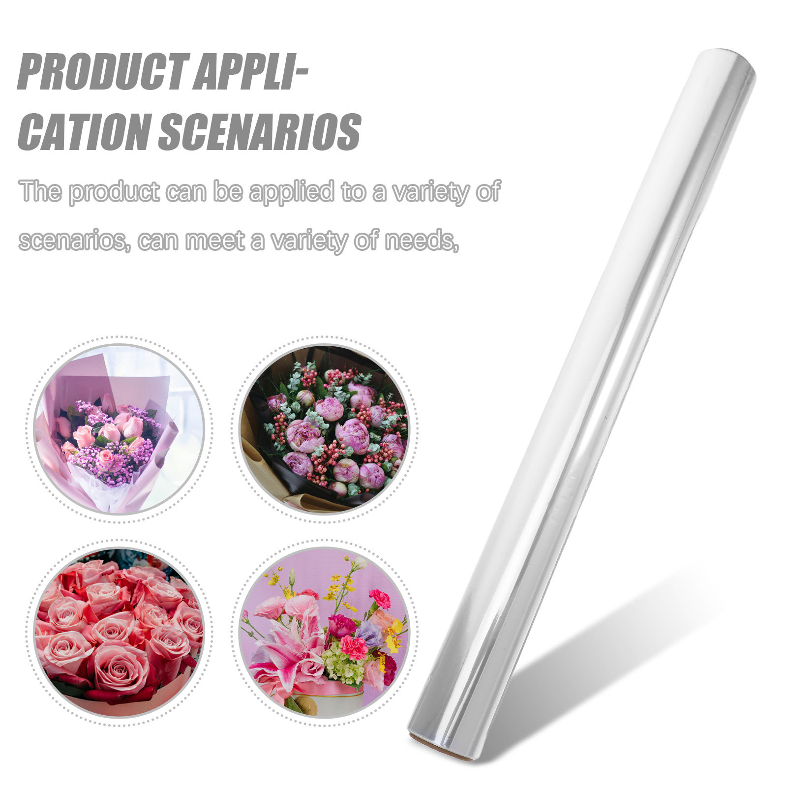 1 Roll Clear Cellophane Wraps  - огляд і ціна Cellophane Wrap Clear