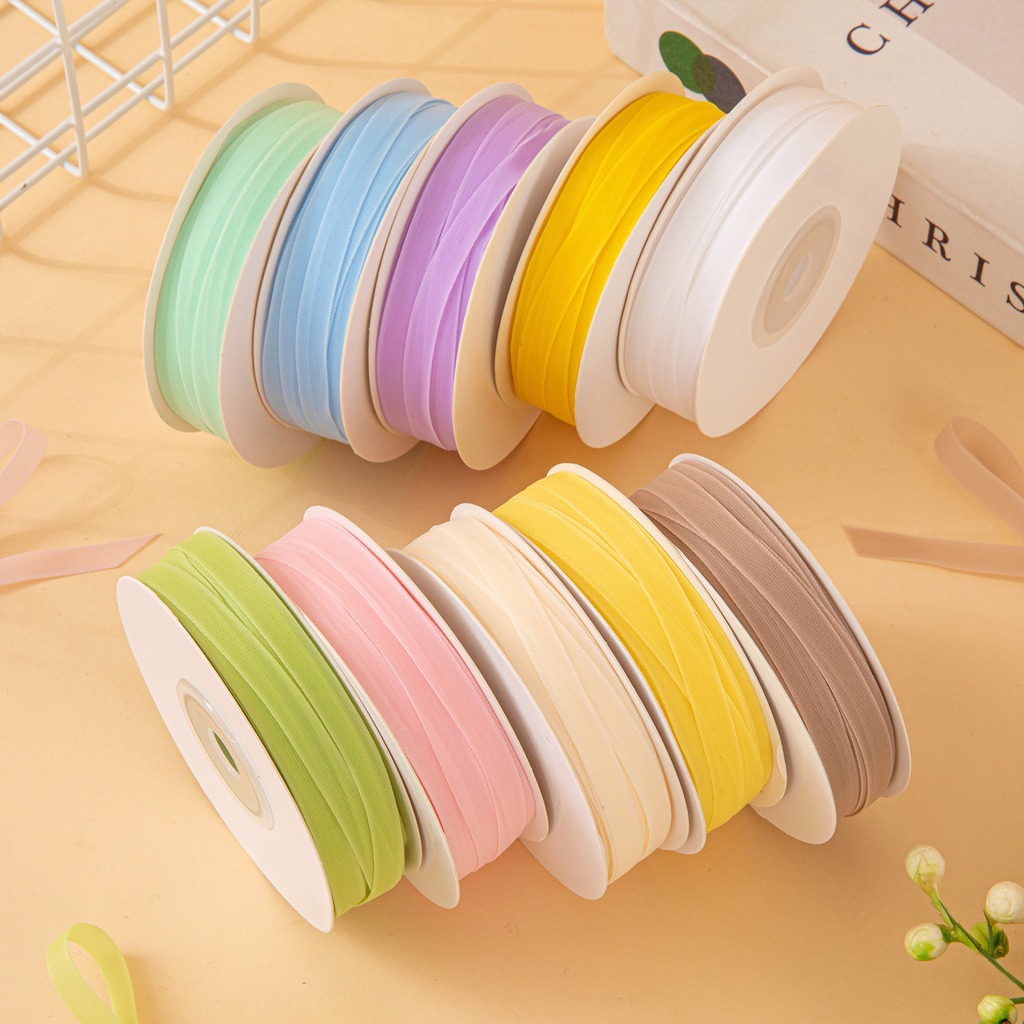 25Yards/Roll 6mm Double-sided  - огляд і ціна Ribbon Organza Roll