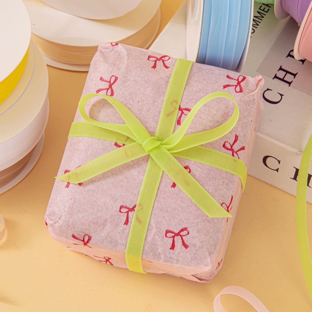 25Yards/Roll 6mm Double-sided  - огляд і ціна Ribbon Organza Roll