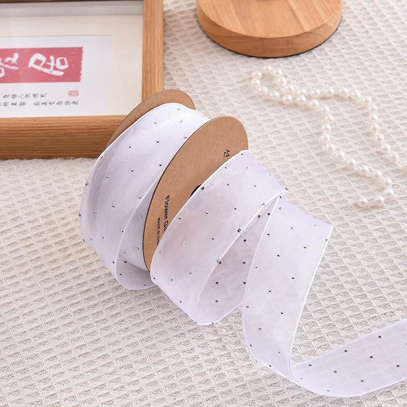 20Yards Roll 4CM Rhinestones S - огляд і ціна Ribbon Organza Roll
