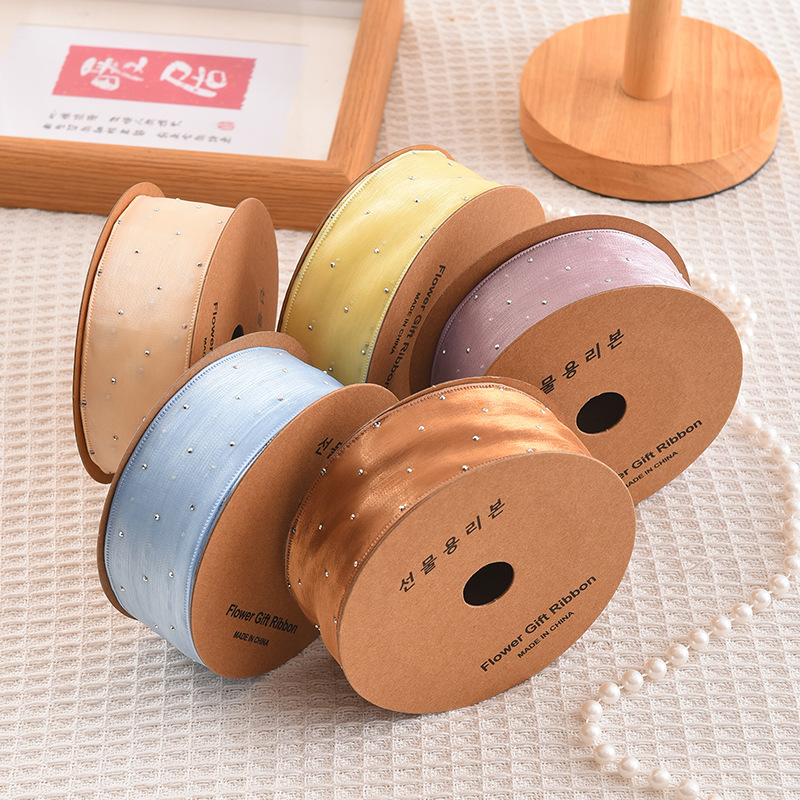 20Yards Roll 4CM Rhinestones S - огляд і ціна Ribbon Organza Roll