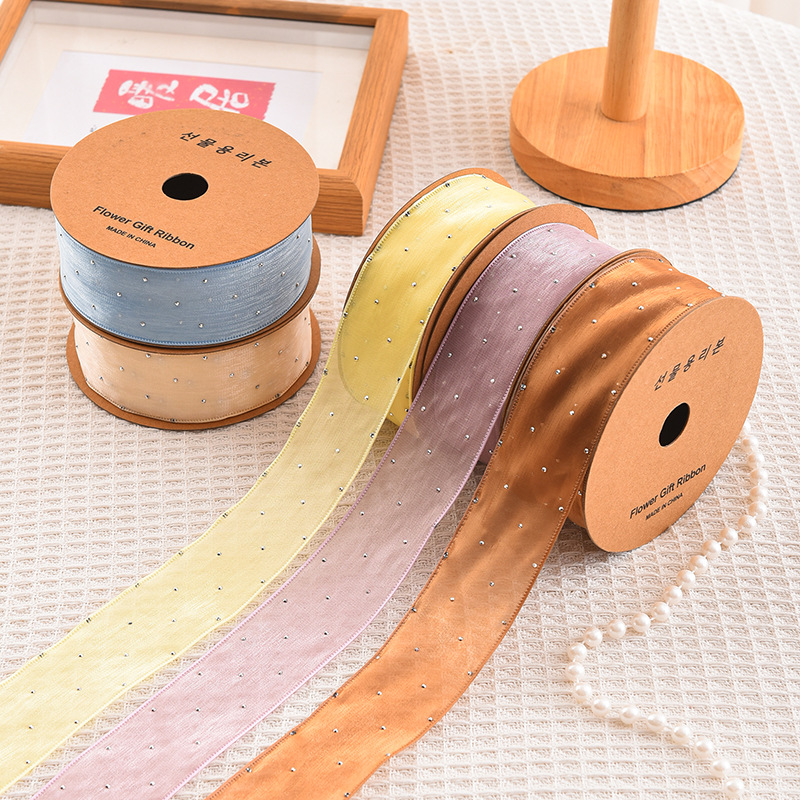 20Yards Roll 4CM Rhinestones S - огляд і ціна Ribbon Organza Roll