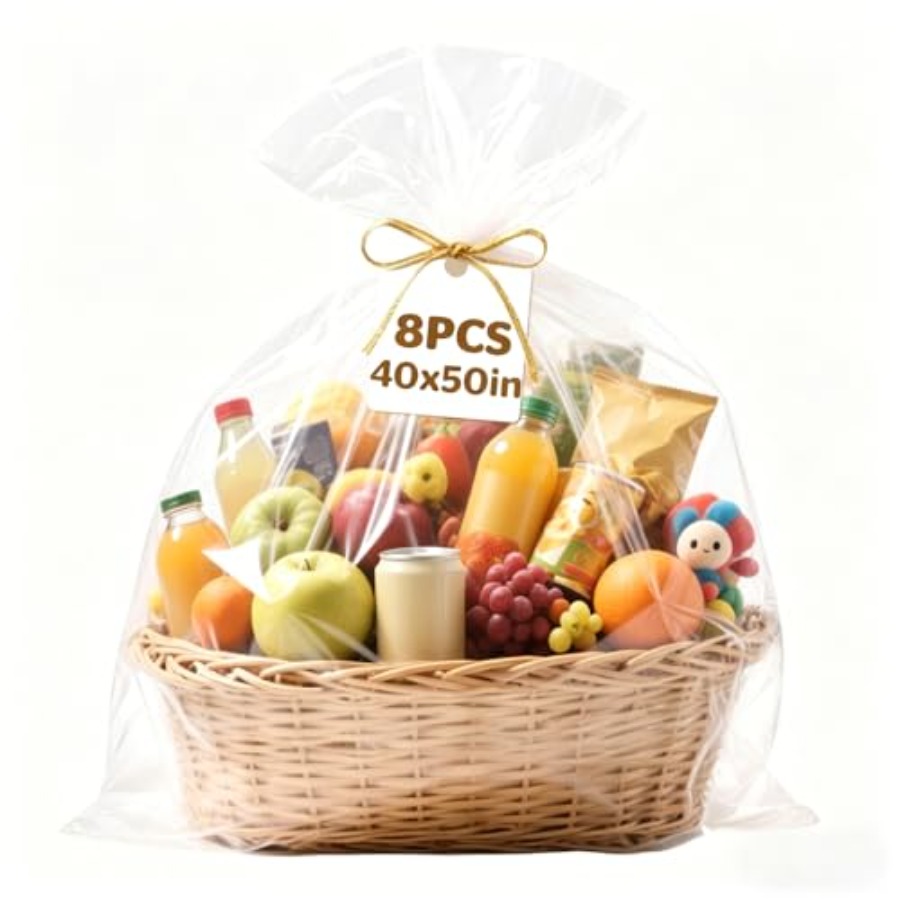 8 Pcs Large Cellophane Bags, 4 - огляд і ціна Cellophane Wrap Clear