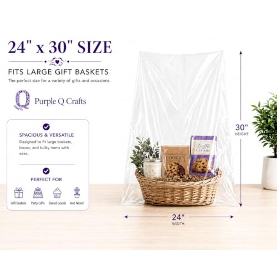 Cellophane Bags for Gift Baske - огляд і ціна Cellophane Wrap Clear