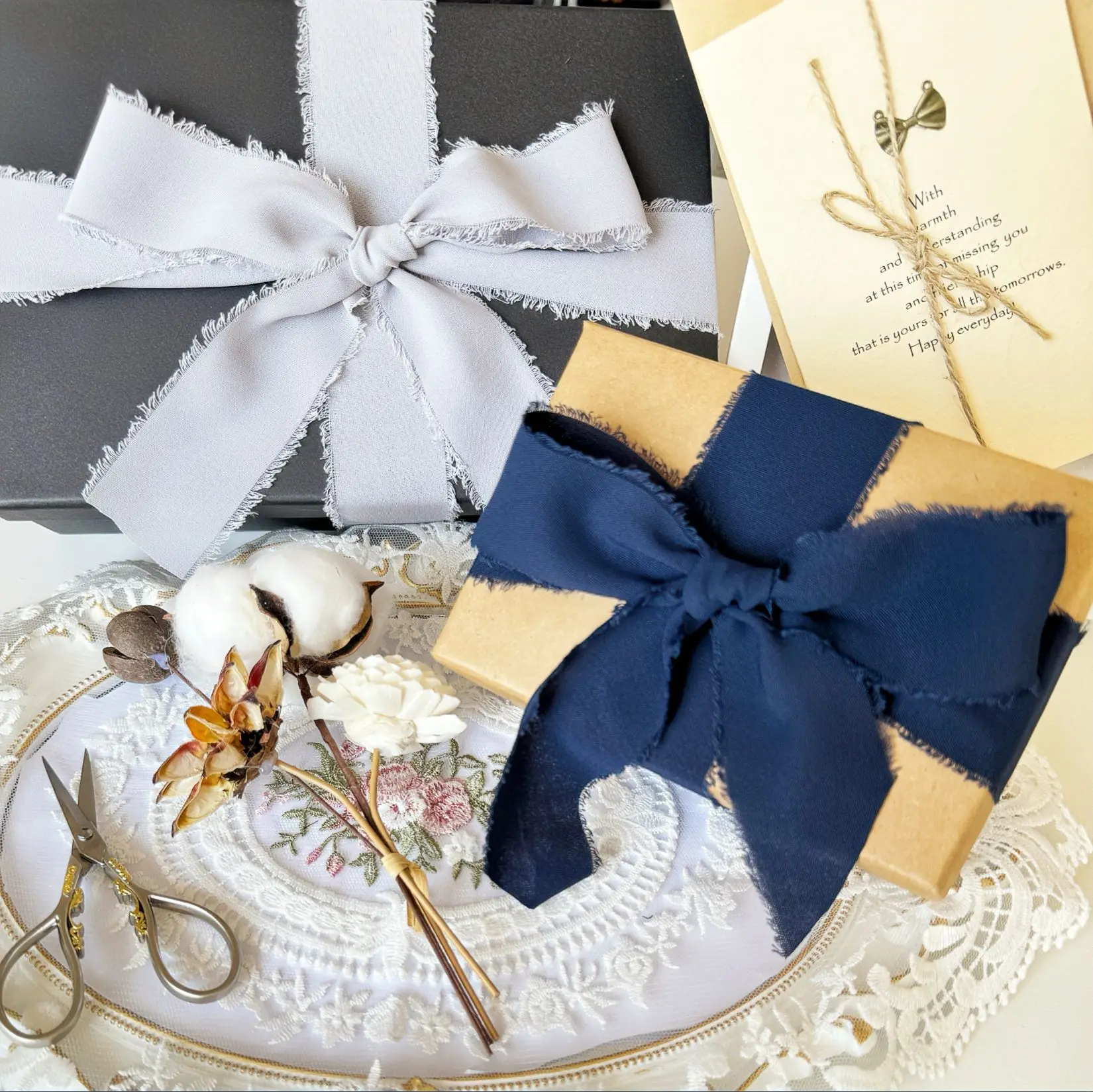 5m/Roll Frayed Silk Ribbon Edg - огляд і ціна Ribbon Organza Roll