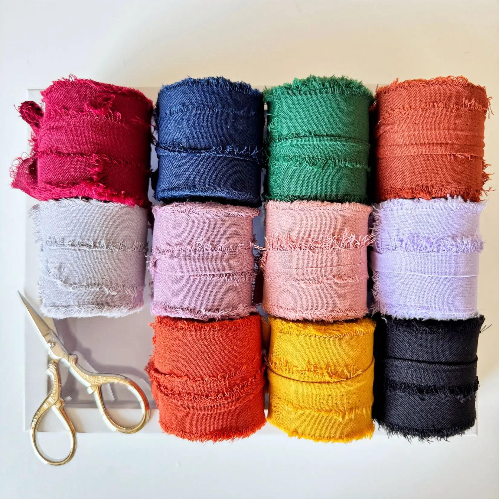 5m/Roll Frayed Silk Ribbon Edg - огляд і ціна Ribbon Organza Roll