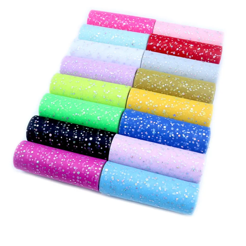 Glitter Sequin Tulle Roll 15cm - огляд і ціна Ribbon Organza Roll