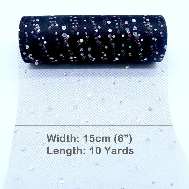 Glitter Sequin Tulle Roll 15cm - огляд і ціна Ribbon Organza Roll