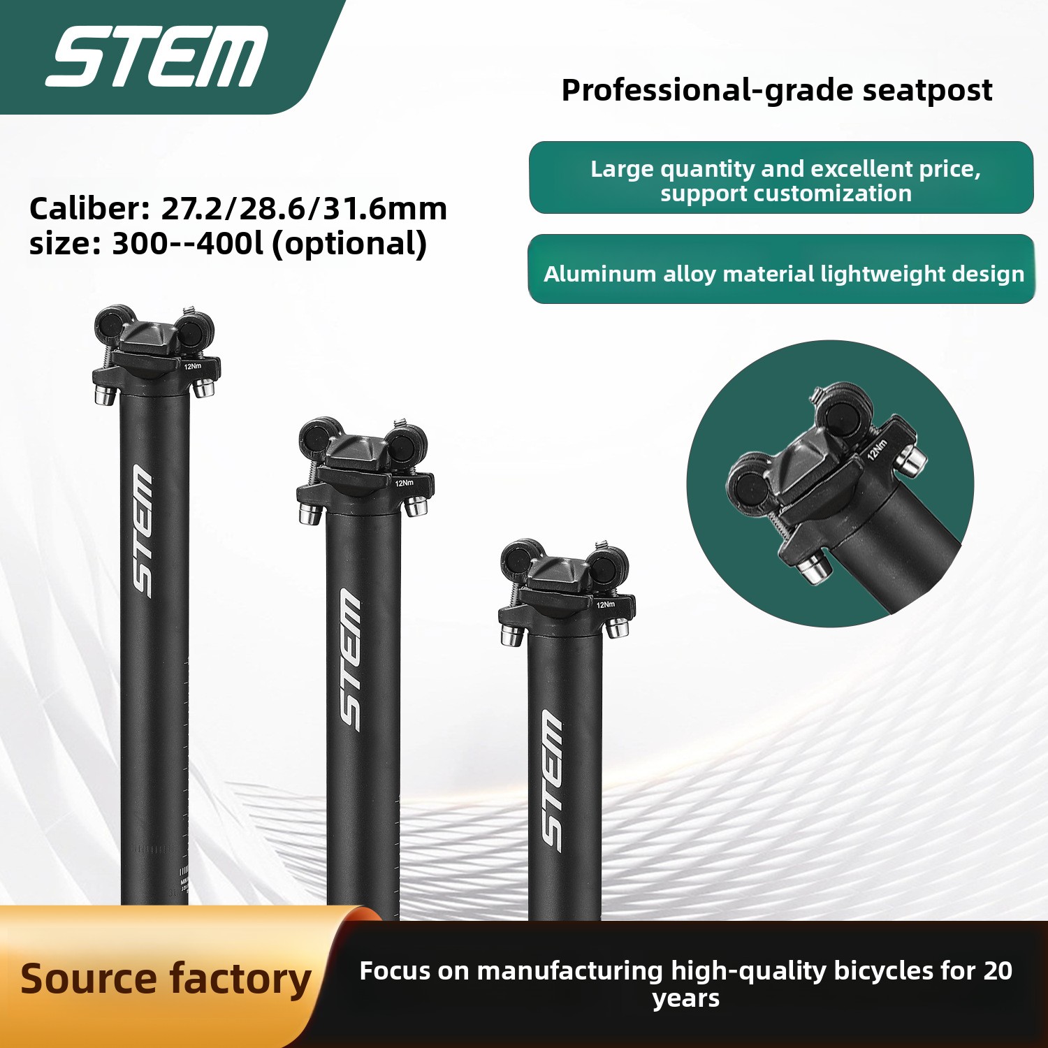 STEM Mountain Bike Seat Bar Al - огляд і ціна Stem Extender Tube