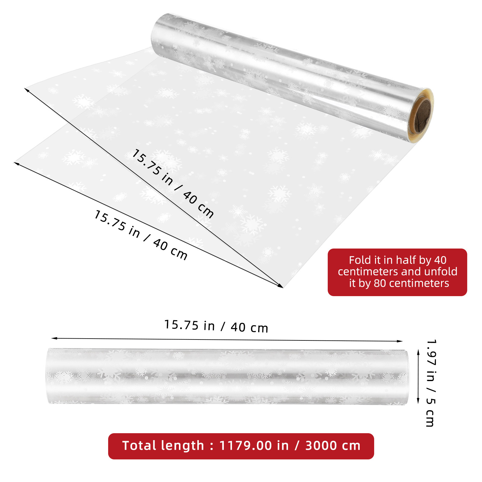 3000x80cm Heavy Duty Cellophan - огляд і ціна Cellophane Wrap Clear