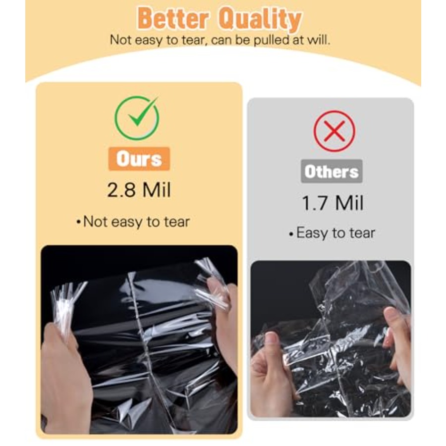 6PCS Extra Large Cellophane Ba - огляд і ціна Cellophane Wrap Clear